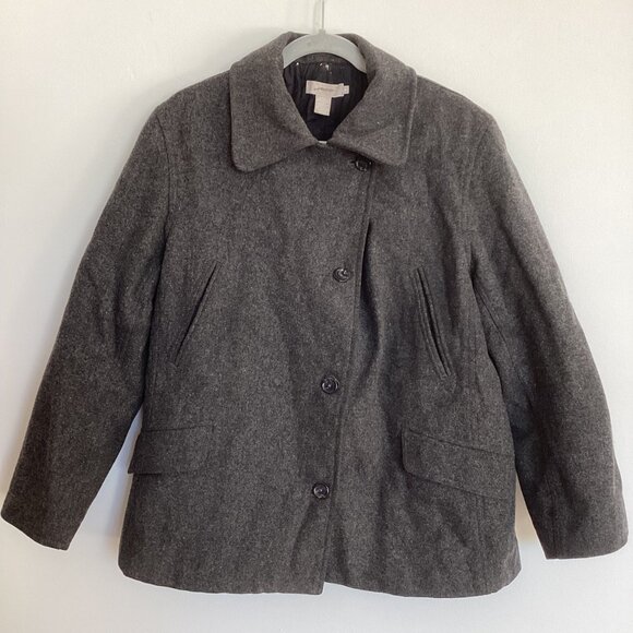 J. Crew Wool Blend Peacoat Gray Size Medium - Picture 1 of 8